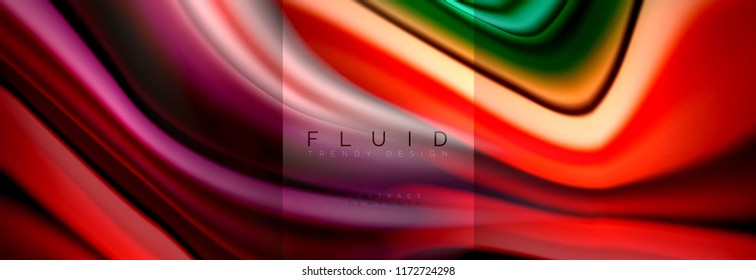 Formas abstractas del fluido arcoiris, diseño de colores líquidos, fondo de textura ondulada de mármol colorido o plástico, plantilla multicolor para presentación de negocios o tecnología o diseño de portada web