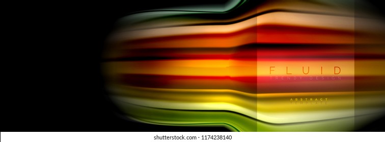 Rainbow fluid abstract shapes, liquid colors design, colorful marble or plastic wavy texture background, multicolored template for business or technology presentation or web brochure cover design