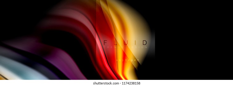Formas abstractas del fluido arcoiris, diseño de colores líquidos, fondo de textura ondulada de mármol colorido o plástico, plantilla multicolor para presentación de negocios o tecnología o diseño de portada web