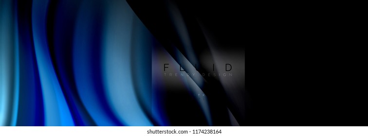 Rainbow fluid abstract shapes, liquid colors design, colorful marble or plastic wavy texture background, multicolored template for business or technology presentation or web brochure cover design