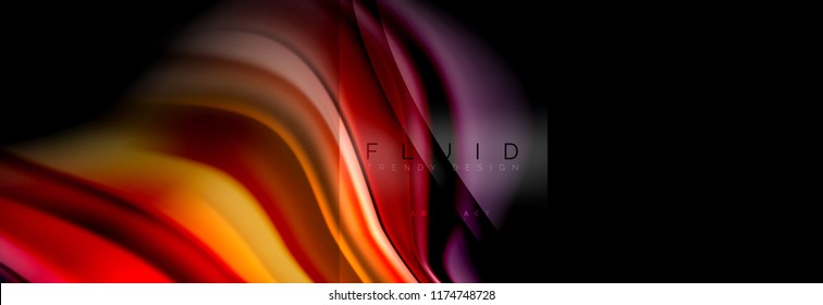 Formas abstractas del fluido arcoiris, diseño de colores líquidos, fondo de textura ondulada de mármol colorido o plástico, plantilla multicolor para presentación de negocios o tecnología o diseño de portada web