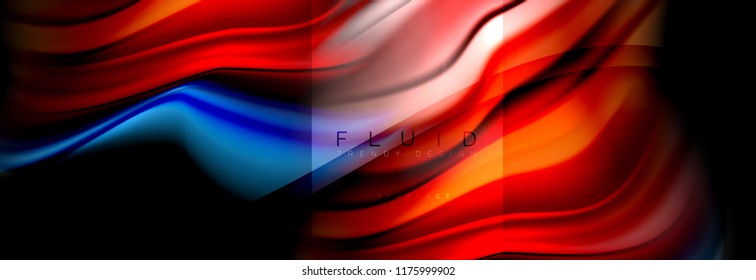 Formas abstractas del fluido arcoiris, diseño de colores líquidos, fondo de textura ondulada de mármol colorido o plástico, plantilla multicolor para presentación de negocios o tecnología o diseño de portada web