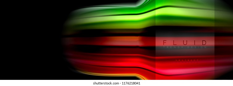 Rainbow fluid abstract shapes, liquid colors design, colorful marble or plastic wavy texture background, multicolored template for business or technology presentation or web brochure cover design