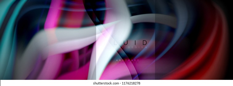 Formas abstractas del fluido arcoiris, diseño de colores líquidos, fondo de textura ondulada de mármol colorido o plástico, plantilla multicolor para presentación de negocios o tecnología o diseño de portada web