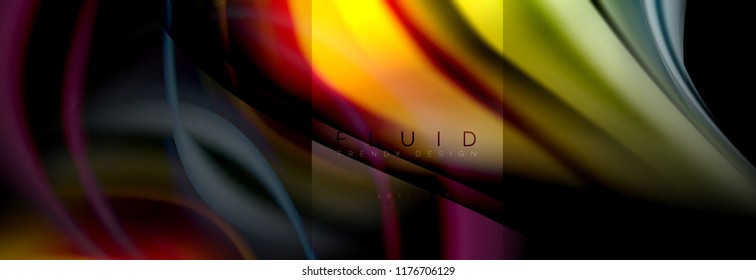 Formas abstratas do fluido do arco-íris, design de cores líquidas, fundo colorido de textura ondulada de mármore ou plástico, modelo multicolorido para apresentação de negócios ou tecnologia ou design de capa de brochura da web