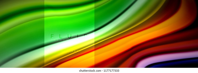 Formas abstractas del fluido arcoiris, diseño de colores líquidos, fondo de textura ondulada de mármol colorido o plástico, plantilla multicolor para presentación de negocios o tecnología o diseño de portada web