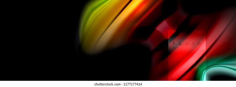 Formas abstractas del fluido arcoiris, diseño de colores líquidos, fondo de textura ondulada de mármol colorido o plástico, plantilla multicolor para presentación de negocios o tecnología o diseño de portada web