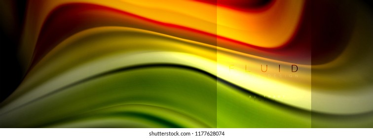 Formas abstractas del fluido arcoiris, diseño de colores líquidos, fondo de textura ondulada de mármol colorido o plástico, plantilla multicolor para presentación de negocios o tecnología o diseño de portada web