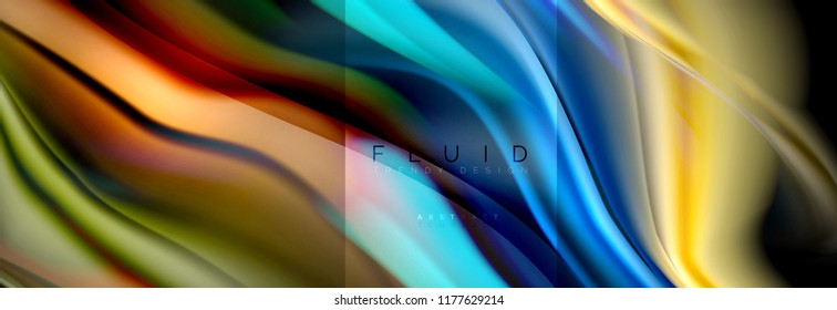 Formas abstractas del fluido arcoiris, diseño de colores líquidos, fondo de textura ondulada de mármol colorido o plástico, plantilla multicolor para presentación de negocios o tecnología o diseño de portada web