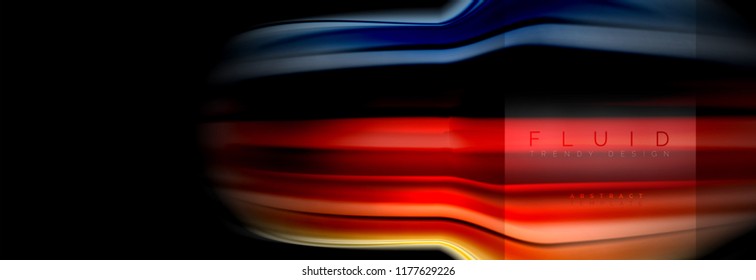 Rainbow fluid abstract shapes, liquid colors design, colorful marble or plastic wavy texture background, multicolored template for business or technology presentation or web brochure cover design