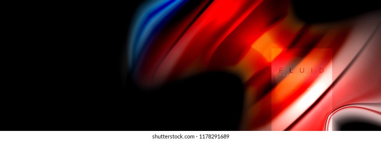 Rainbow fluid abstract shapes, liquid colors design, colorful marble or plastic wavy texture background, multicolored template for business or technology presentation or web brochure cover design