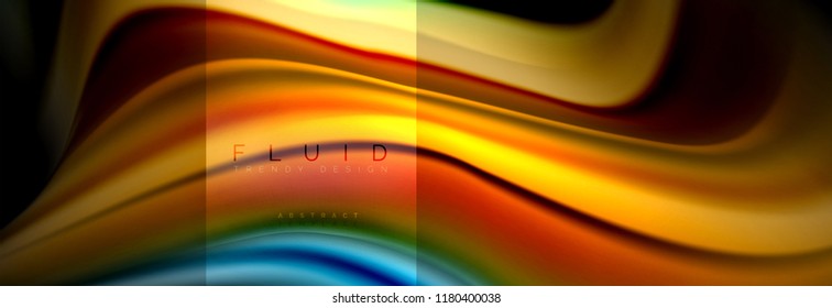Formas abstractas del fluido arcoiris, diseño de colores líquidos, fondo de textura ondulada de mármol colorido o plástico, plantilla multicolor para presentación de negocios o tecnología o diseño de portada web