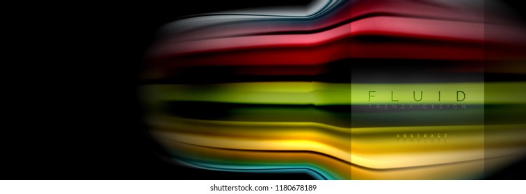 Rainbow fluid abstract shapes, liquid colors design, colorful marble or plastic wavy texture background, multicolored template for business or technology presentation or web brochure cover design