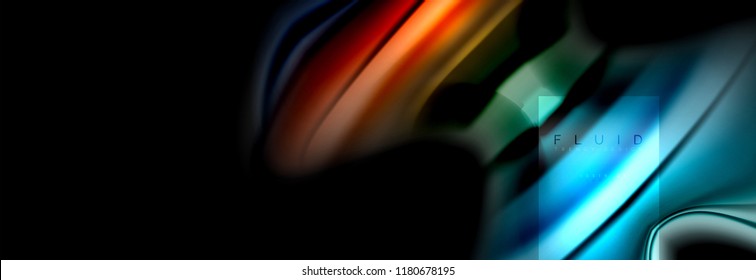 Formas abstractas del fluido arcoiris, diseño de colores líquidos, fondo de textura ondulada de mármol colorido o plástico, plantilla multicolor para presentación de negocios o tecnología o diseño de portada web