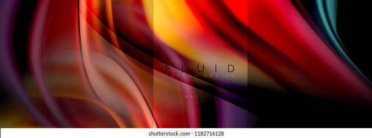 Formas abstractas del fluido arcoiris, diseño de colores líquidos, fondo de textura ondulada de mármol colorido o plástico, plantilla multicolor para presentación de negocios o tecnología o diseño de portada web
