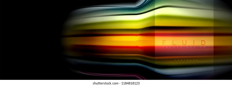Rainbow fluid abstract shapes, liquid colors design, colorful marble or plastic wavy texture background, multicolored template for business or technology presentation or web brochure cover design