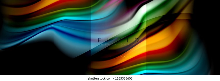 Formas abstratas do fluido do arco-íris, design de cores líquidas, fundo colorido de textura ondulada de mármore ou plástico, modelo multicolorido para apresentação de negócios ou tecnologia ou design de capa de brochura da web