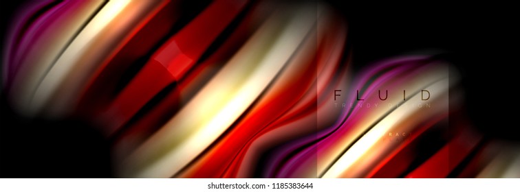 Formas abstractas del fluido arcoiris, diseño de colores líquidos, fondo de textura ondulada de mármol colorido o plástico, plantilla multicolor para presentación de negocios o tecnología o diseño de portada web