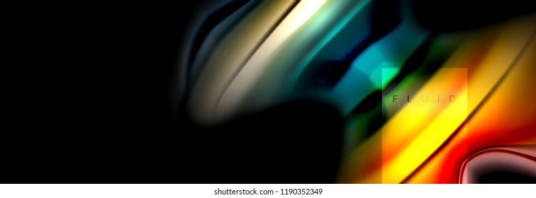 Formas abstractas del fluido arcoiris, diseño de colores líquidos, fondo de textura ondulada de mármol colorido o plástico, plantilla multicolor para presentación de negocios o tecnología o diseño de portada web
