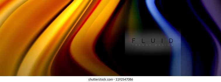 Formas abstractas del fluido arcoiris, diseño de colores líquidos, fondo de textura ondulada de mármol colorido o plástico, plantilla multicolor para presentación de negocios o tecnología o diseño de portada web