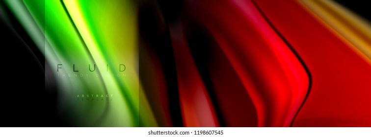 Formas abstractas del fluido arcoiris, diseño de colores líquidos, fondo de textura ondulada de mármol colorido o plástico, plantilla multicolor para presentación de negocios o tecnología o diseño de portada web