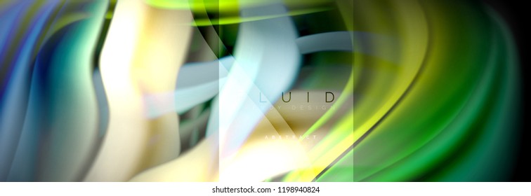 Formas abstractas del fluido arcoiris, diseño de colores líquidos, fondo de textura ondulada de mármol colorido o plástico, plantilla multicolor para presentación de negocios o tecnología o diseño de portada web
