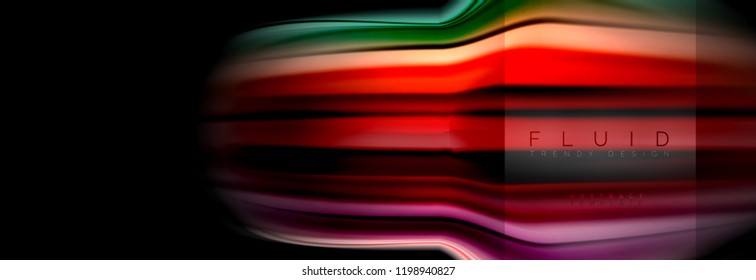 Rainbow fluid abstract shapes, liquid colors design, colorful marble or plastic wavy texture background, multicolored template for business or technology presentation or web brochure cover design
