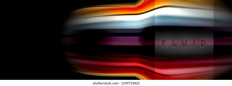 Rainbow fluid abstract shapes, liquid colors design, colorful marble or plastic wavy texture background, multicolored template for business or technology presentation or web brochure cover design