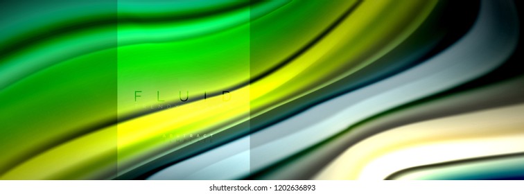 Rainbow fluid abstract shapes, liquid colors design, colorful marble or plastic wavy texture background, multicolored template for business or technology presentation or web brochure cover design