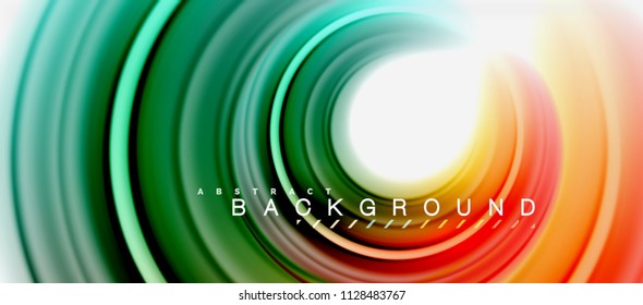 Rainbow fluid abstract swirl shape, twisted liquid colors design, colorful marble or plastic wavy texture background, multicolored template for business or technology presentation or web brochure