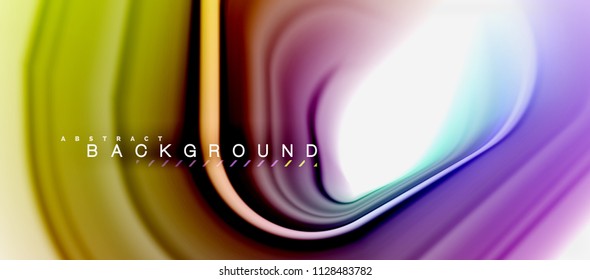 Rainbow fluid abstract swirl shape, twisted liquid colors design, colorful marble or plastic wavy texture background, multicolored template for business or technology presentation or web brochure