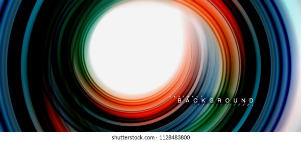 Rainbow fluid abstract swirl shape, twisted liquid colors design, colorful marble or plastic wavy texture background, multicolored template for business or technology presentation or web brochure