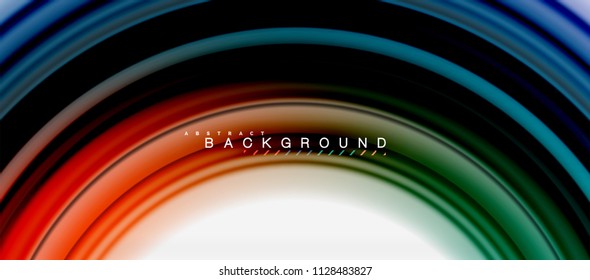 Rainbow fluid abstract swirl shape, twisted liquid colors design, colorful marble or plastic wavy texture background, multicolored template for business or technology presentation or web brochure