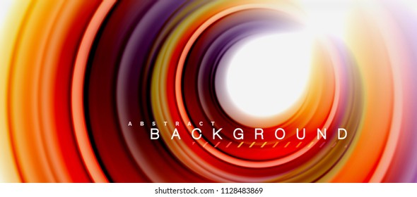 Rainbow fluid abstract swirl shape, twisted liquid colors design, colorful marble or plastic wavy texture background, multicolored template for business or technology presentation or web brochure