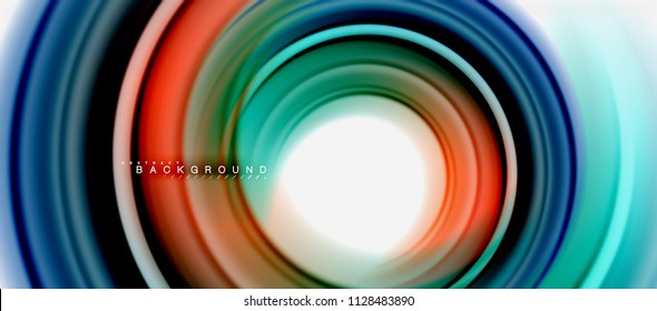 Rainbow fluid abstract swirl shape, twisted liquid colors design, colorful marble or plastic wavy texture background, multicolored template for business or technology presentation or web brochure