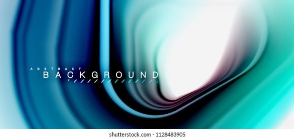 Rainbow fluid abstract swirl shape, twisted liquid colors design, colorful marble or plastic wavy texture background, multicolored template for business or technology presentation or web brochure