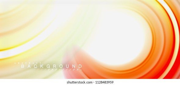 Rainbow fluid abstract swirl shape, twisted liquid colors design, colorful marble or plastic wavy texture background, multicolored template for business or technology presentation or web brochure