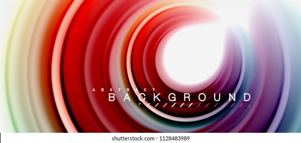 Forma de giro abstracta del fluido arcoiris, diseño de colores líquidos retorcidos, fondo de textura ondulada de mármol o plástico, plantilla multicolor para presentación de negocios o tecnología o folleto web