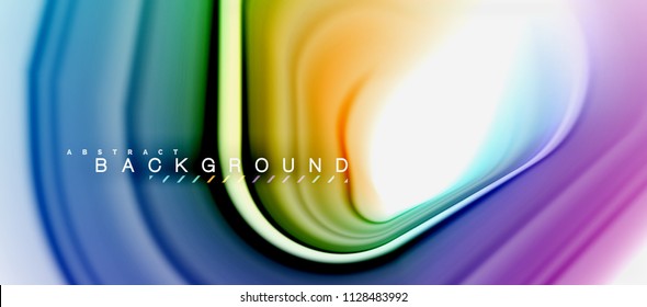 Rainbow fluid abstract swirl shape, twisted liquid colors design, colorful marble or plastic wavy texture background, multicolored template for business or technology presentation or web brochure