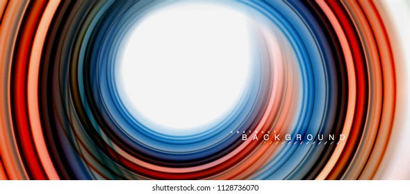 Rainbow fluid abstract swirl shape, twisted liquid colors design, colorful marble or plastic wavy texture background, multicolored template for business or technology presentation or web brochure