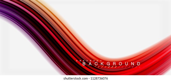 Rainbow fluid abstract swirl shape, twisted liquid colors design, colorful marble or plastic wavy texture background, multicolored template for business or technology presentation or web brochure