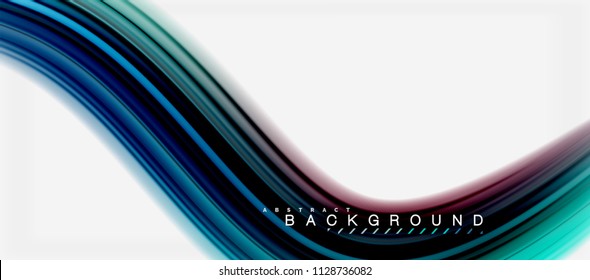 Rainbow fluid abstract swirl shape, twisted liquid colors design, colorful marble or plastic wavy texture background, multicolored template for business or technology presentation or web brochure
