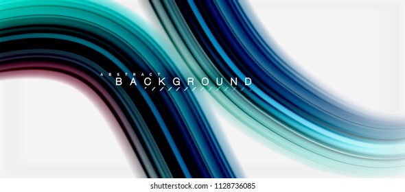 Forma de giro abstracta del fluido arcoiris, diseño de colores líquidos retorcidos, fondo de textura ondulada de mármol o plástico, plantilla multicolor para presentación de negocios o tecnología o folleto web