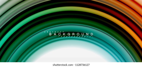 Forma de giro abstracta del fluido arcoiris, diseño de colores líquidos retorcidos, fondo de textura ondulada de mármol o plástico, plantilla multicolor para presentación de negocios o tecnología o folleto web