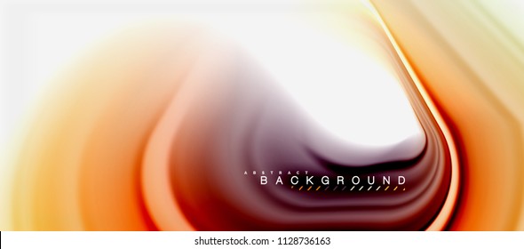 Rainbow fluid abstract swirl shape, twisted liquid colors design, colorful marble or plastic wavy texture background, multicolored template for business or technology presentation or web brochure