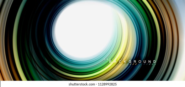 Rainbow fluid abstract swirl shape, twisted liquid colors design, colorful marble or plastic wavy texture background, multicolored template for business or technology presentation or web brochure