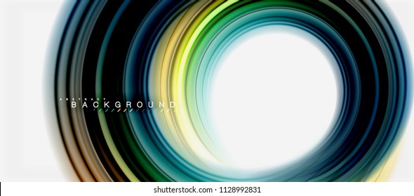 Rainbow fluid abstract swirl shape, twisted liquid colors design, colorful marble or plastic wavy texture background, multicolored template for business or technology presentation or web brochure