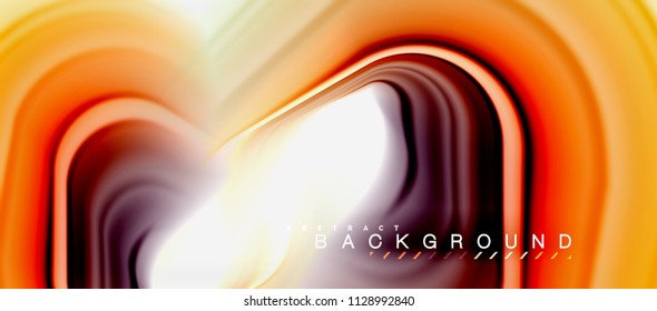 Rainbow fluid abstract swirl shape, twisted liquid colors design, colorful marble or plastic wavy texture background, multicolored template for business or technology presentation or web brochure