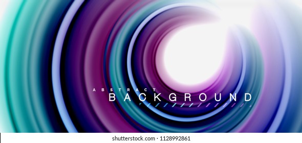 Rainbow fluid abstract swirl shape, twisted liquid colors design, colorful marble or plastic wavy texture background, multicolored template for business or technology presentation or web brochure