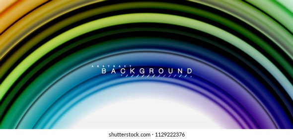 Rainbow fluid abstract swirl shape, twisted liquid colors design, colorful marble or plastic wavy texture background, multicolored template for business or technology presentation or web brochure